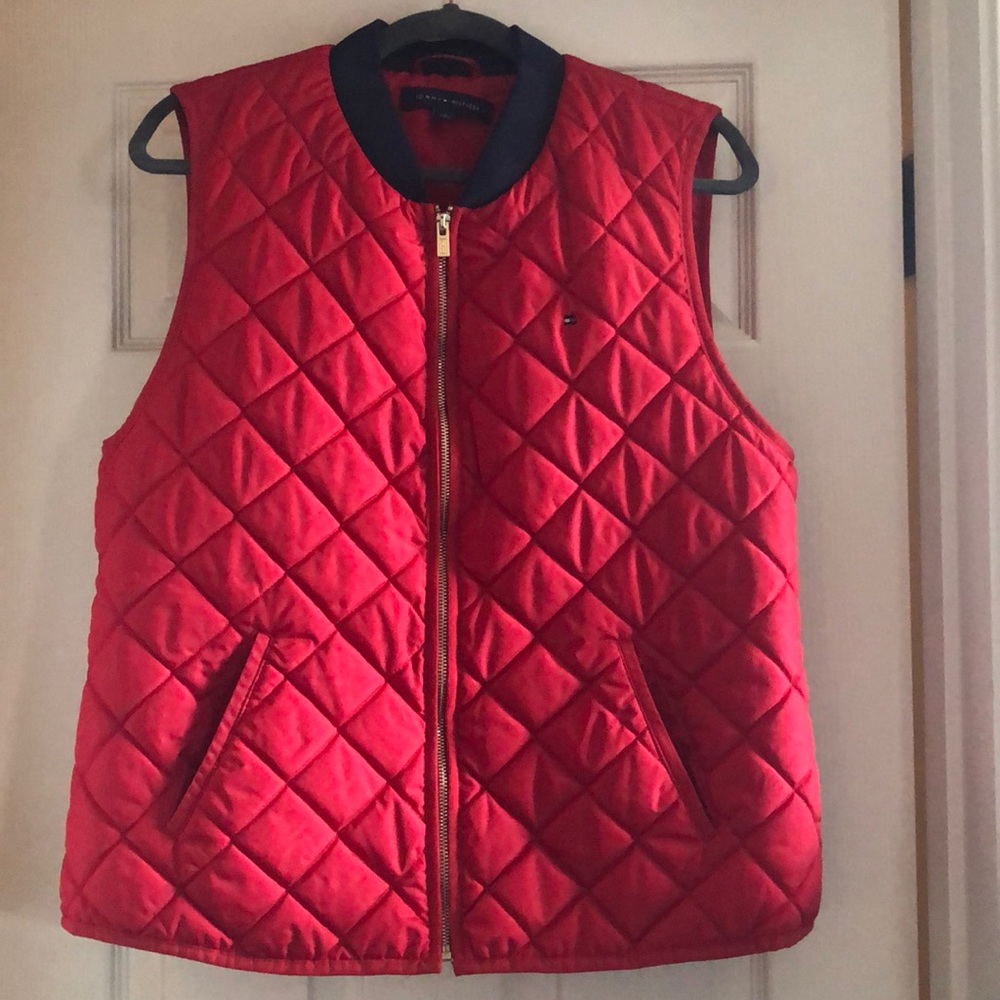 Tommy Hilfiger Red Quilted Vest